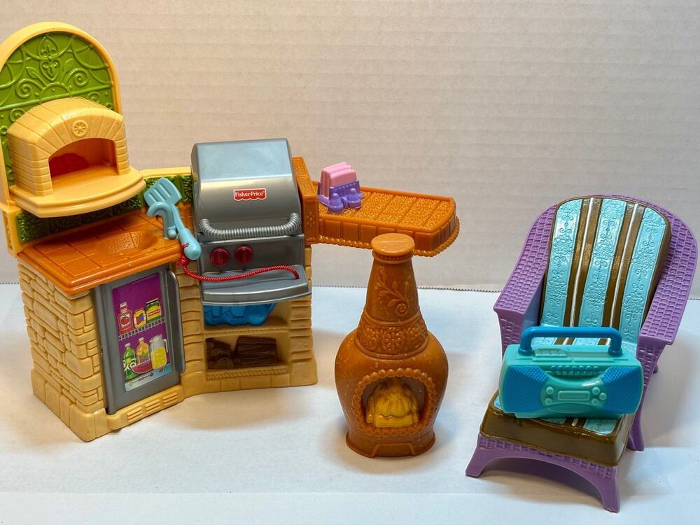 Vintage Loving Family Dollhouse Outdoor Furniture Lot